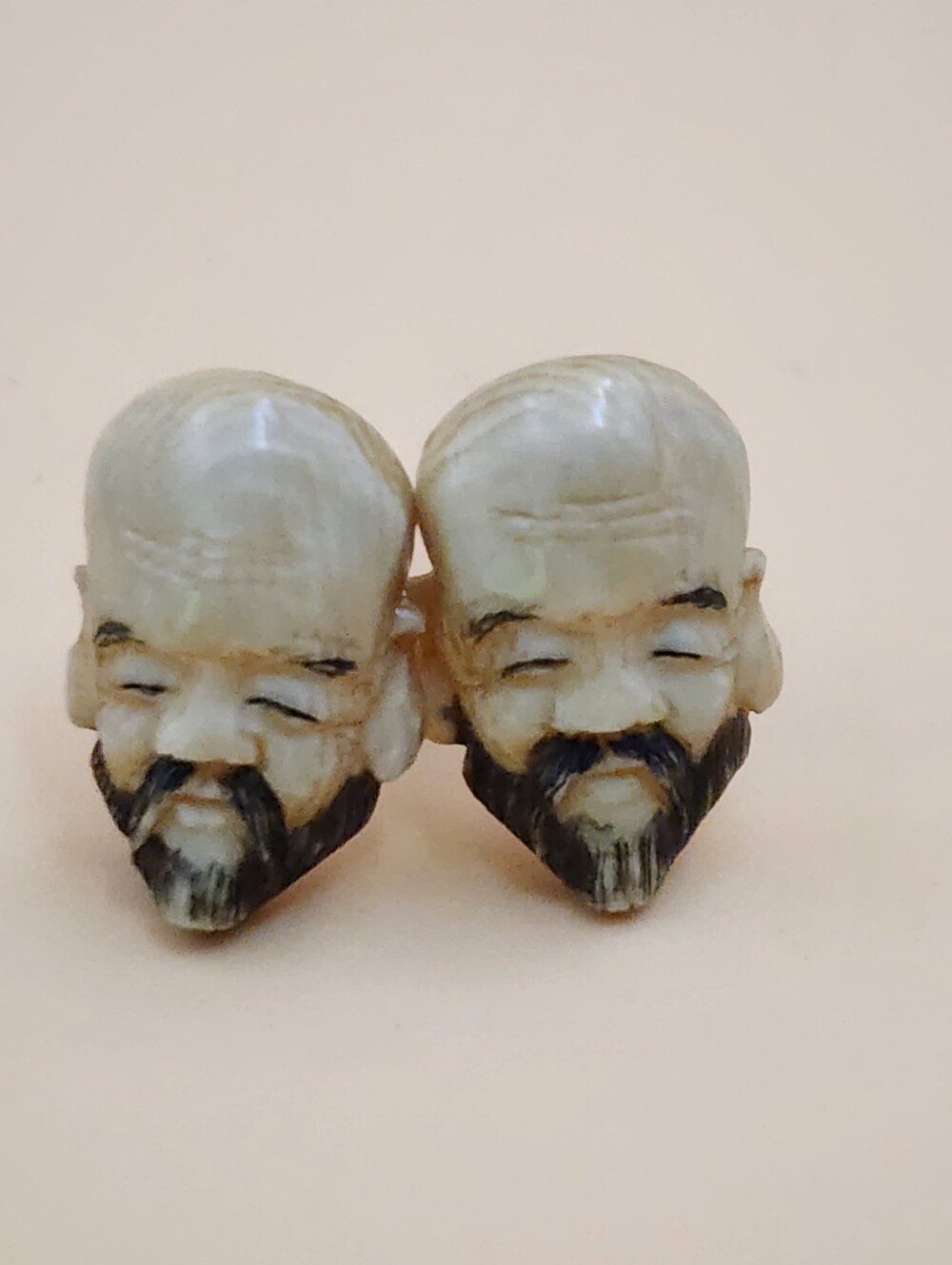 Unique Traditional Japanese Vintage Carved Toshikane Jewelry Cufflinks
